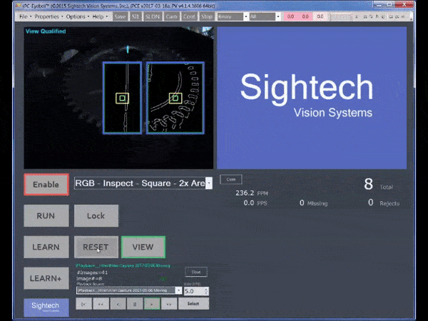inspect rotating gear profile